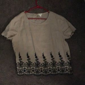 Jcrew embroideried top